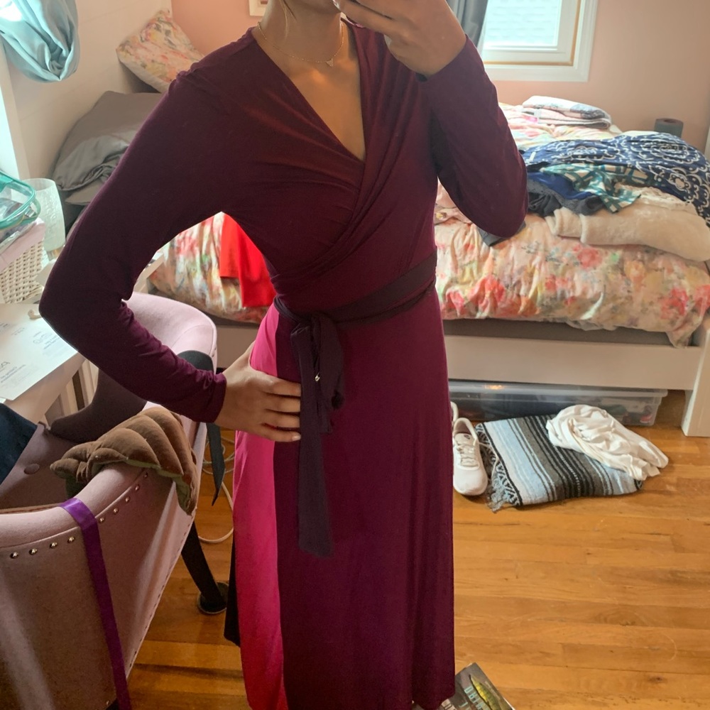 Boden floor length wrap dress